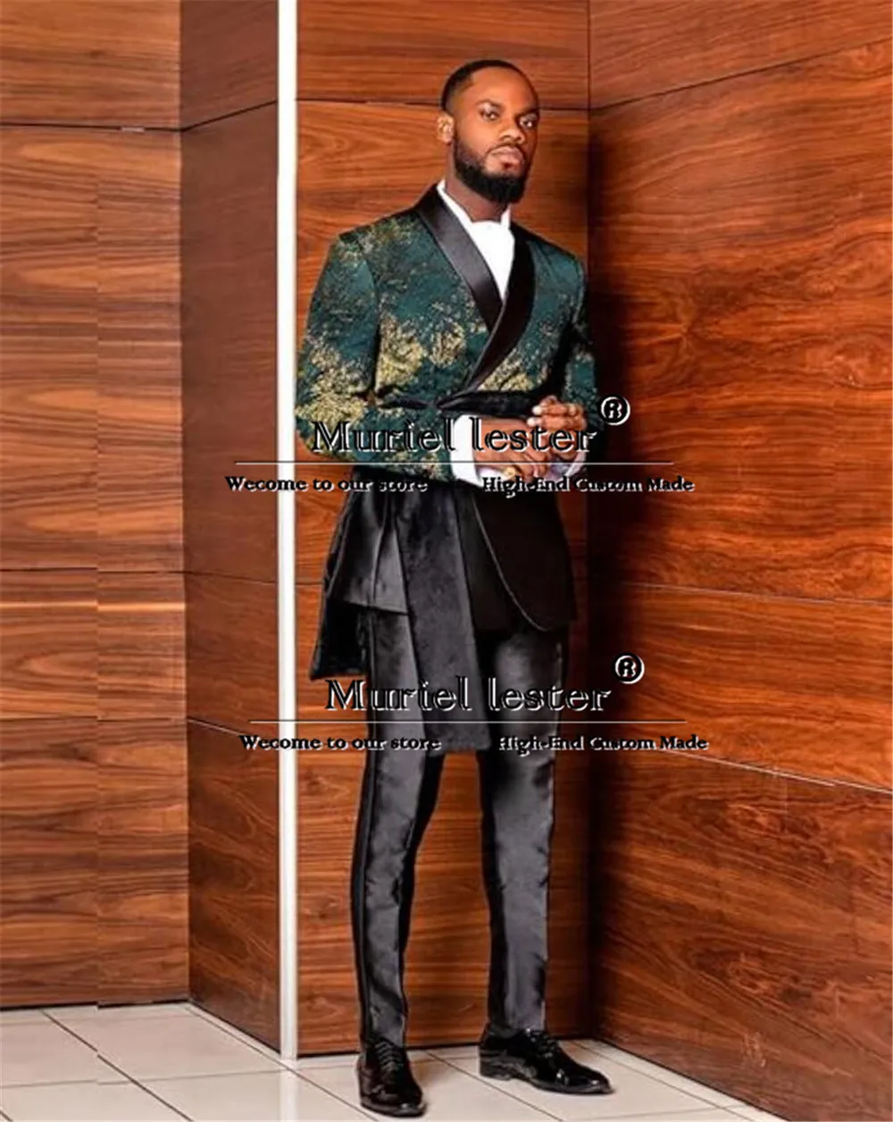 Jacquard Suits Men For Wedding Double Breasted Jacket With Cape Formal Business Man Jacket Pants 2 Piece Groom Tuxedo Customized