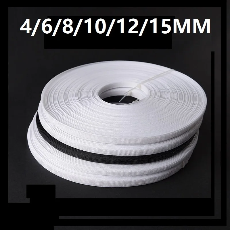 나일론 웨딩 액세서리 피쉬테일 액세서리, 피쉬본 지지 모양, 폴리에스터 고무 뼈, 3-15mm, 흑백