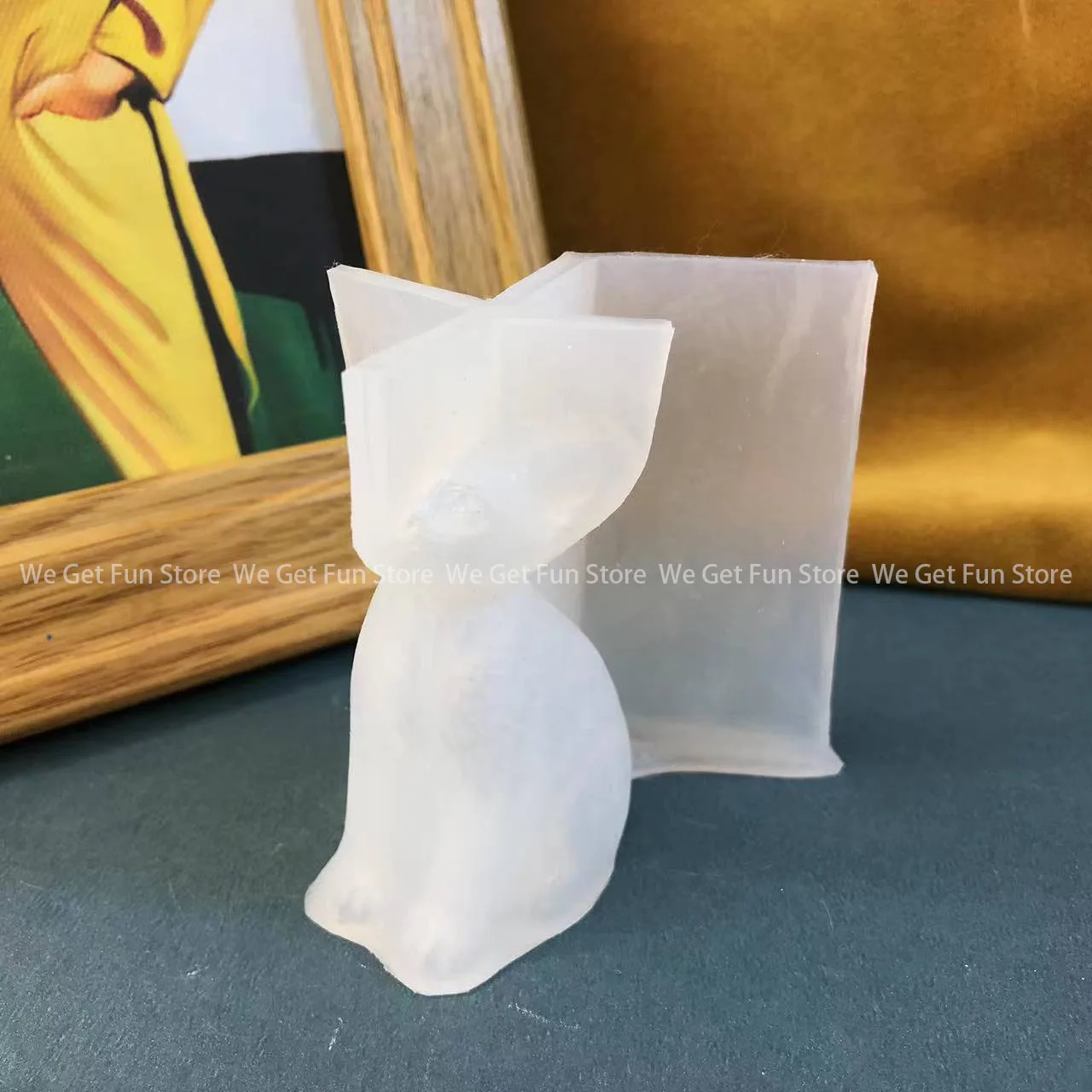 STAMPI PER COLATA silicone agata con resina epossidica produzione gioielli 3D Moon Cat Mold EUR