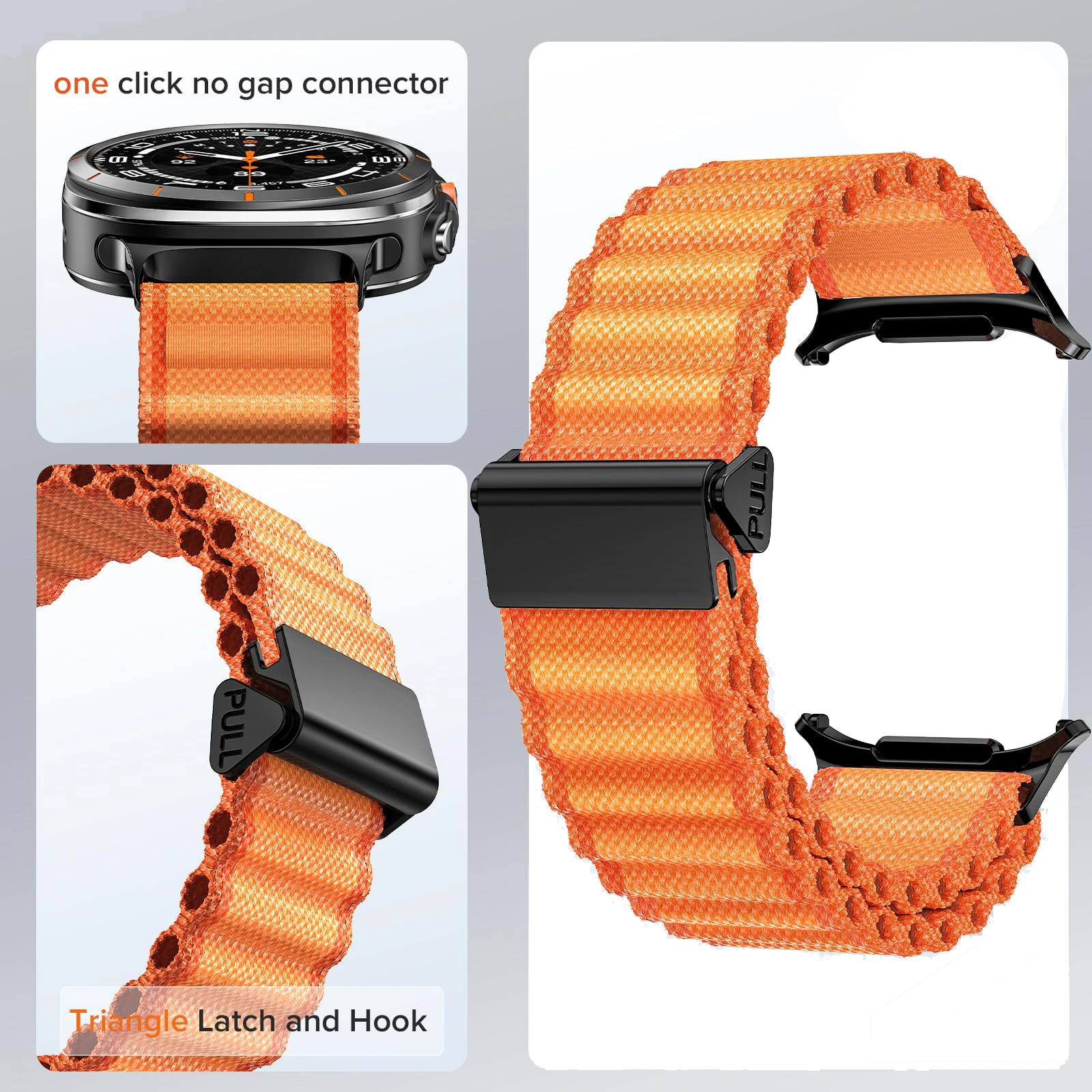 Trail Ocean Strap - Sport Nylon Belt Bracelet for Smartwatch 47mm Wristband