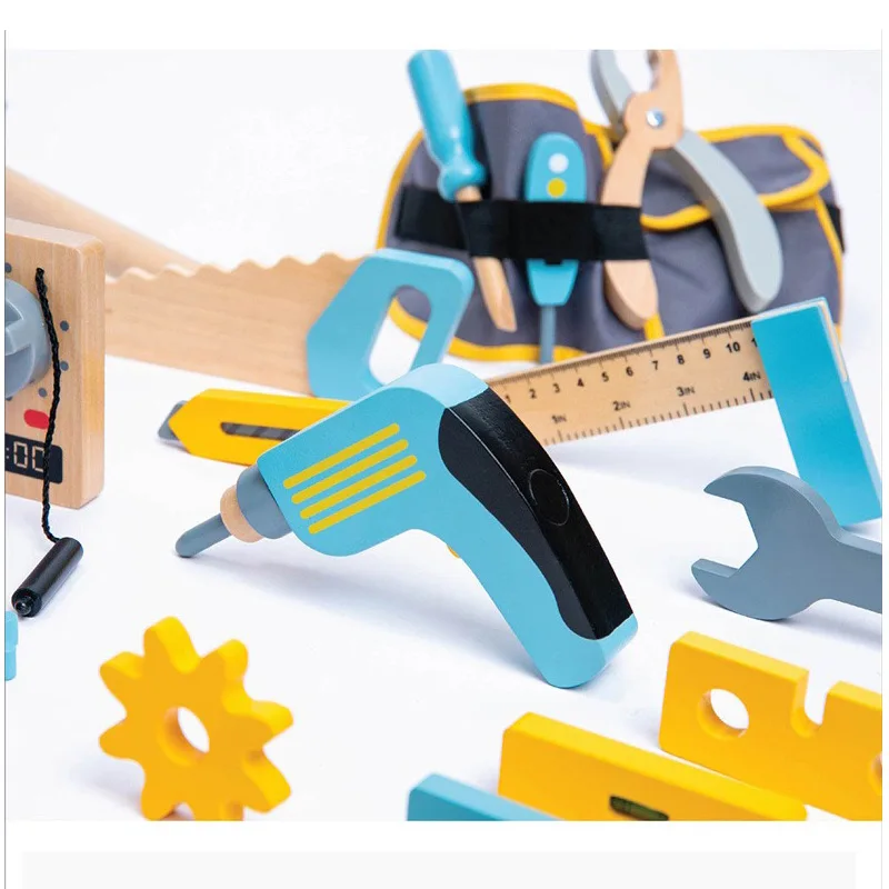 Screw Assembly Toy Toolbox Combination Intelligence Simulation Hands-on Disassembly Maintenance Management Set Kids Wood Tools