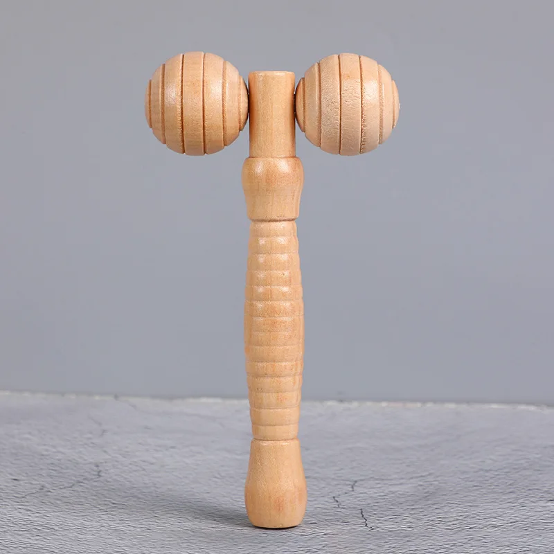 Premium Wooden Deep Tissue Massage Roller Tool - Full Body Relaxation Aid