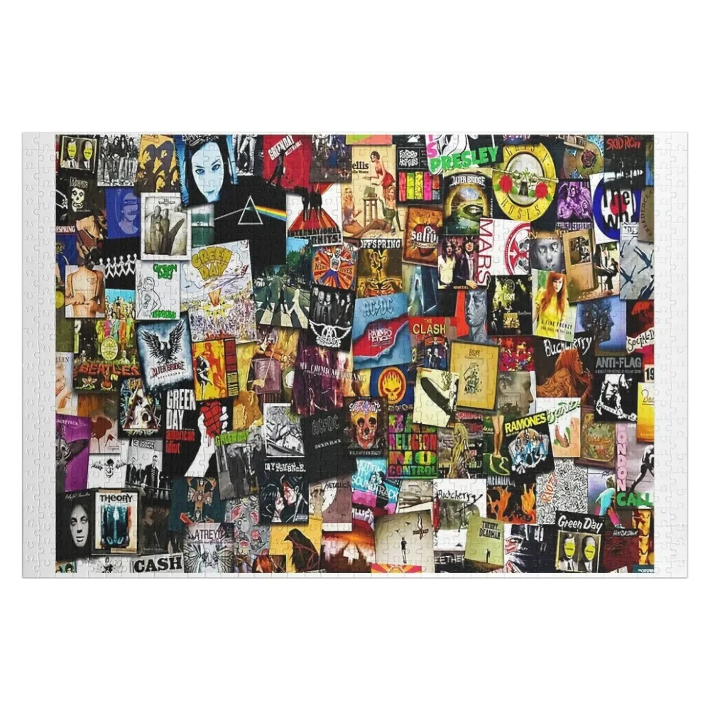 

Album Collage Music Rock Jigsaw Puzzle Personalized Gift Married Wood Adults Customizeds For Kids Puzzle