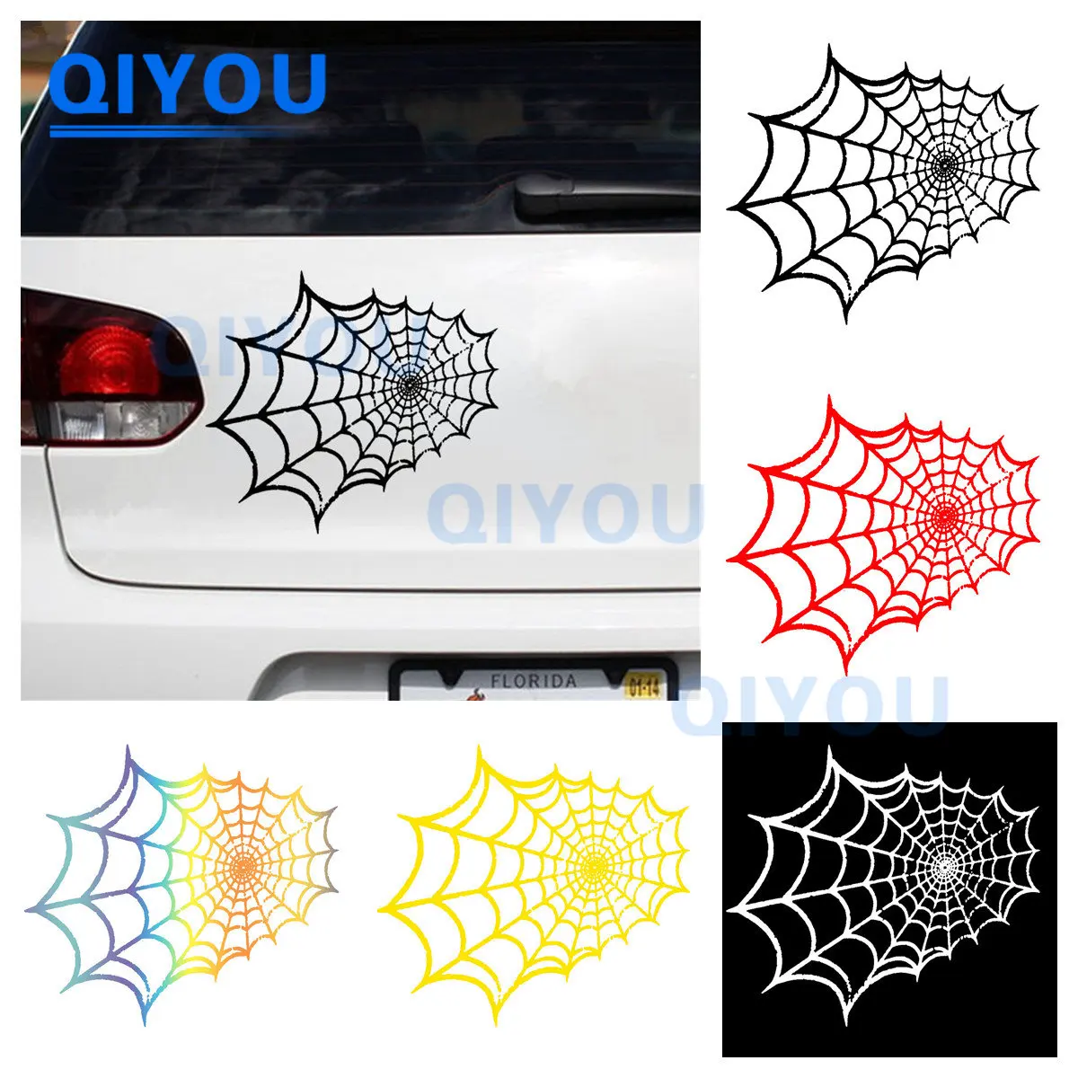 

Personality SPIDER WEB Car Sticker Is Suitable for Die-cut PVC Decal for Car Body Windshield and Trolley Cases Laptops