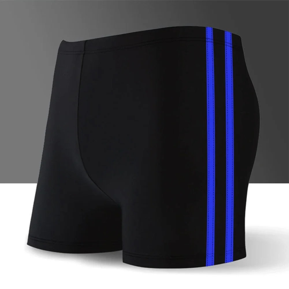 Male Swimwear Men Swimsuit Beachwear Board Briefs Elastic Shorts High Waist Quick Drying Swimming Trunks - 3