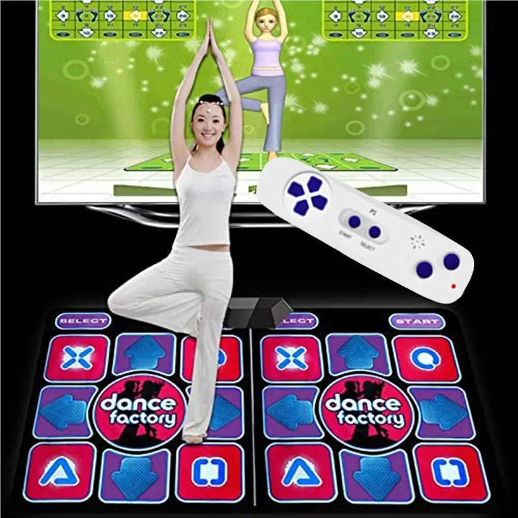 Double Wireless Dancing Mat Home Computer TV Dual-use Interface Plastic Foldable Somatosensory Dance Machine Weight Loss Cushion