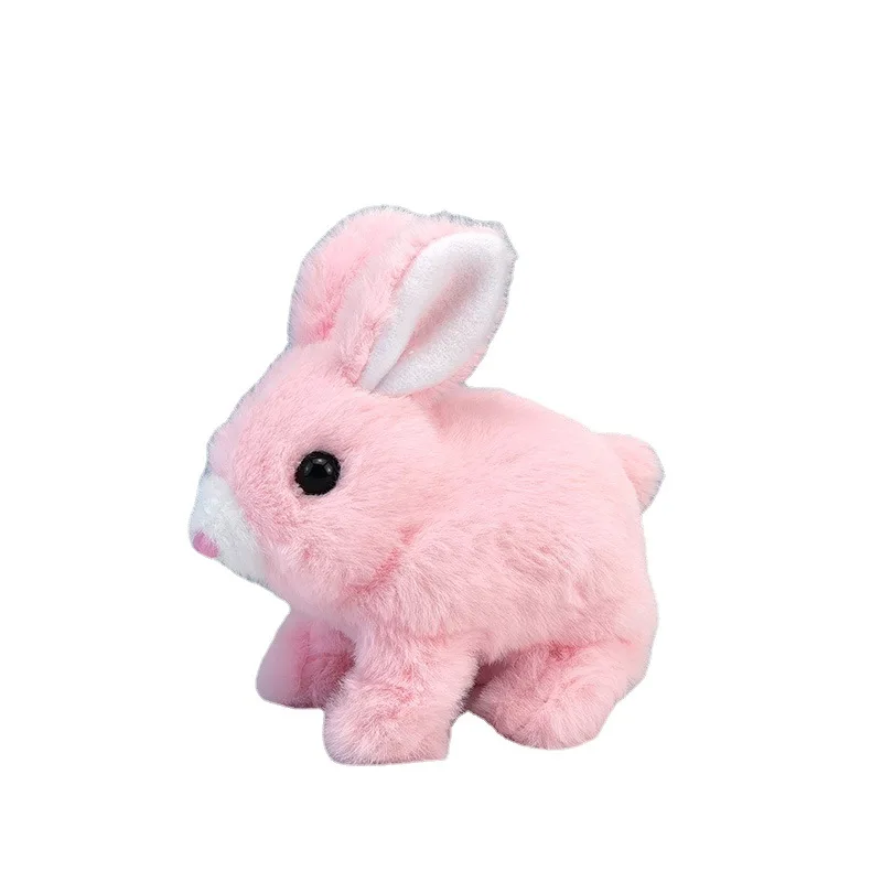 New Electronic Plush Rabbit Toy Robot Animal Pet Walking Jumping Running Shake Ears Cute Electric Bunny For Kids Birthday Gifts 6