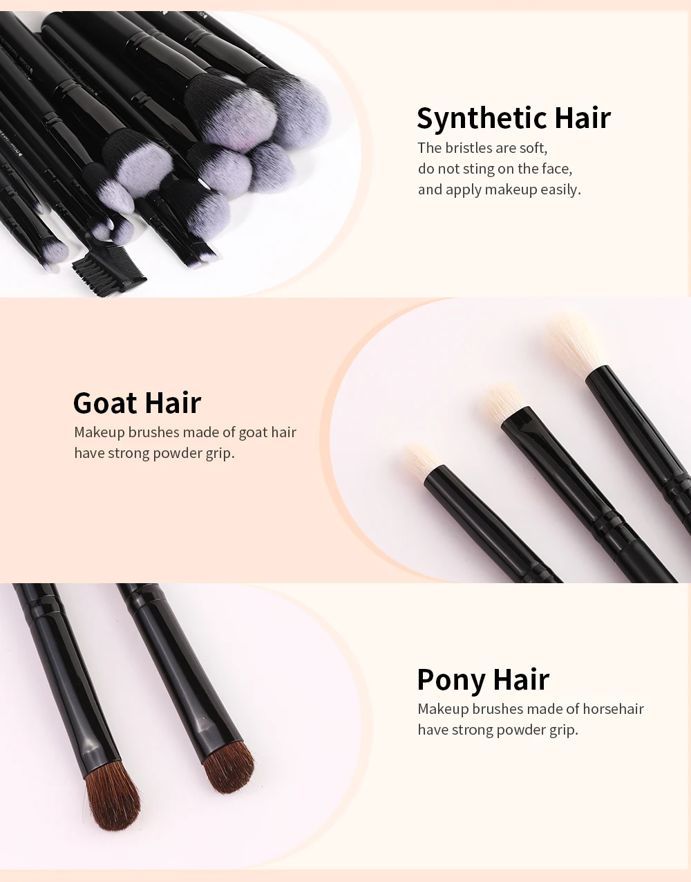 DUcare Black Makeup Brushes 8-27Pcs Synthetic Goat Hair make up brush Foundation Eyeshadow Beauty Essentials brochas maquillaje
