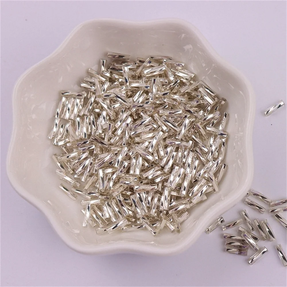 Description Picture 6 of item300Pcs 11/0 Tube Bead 2x6mm Twist Bugles Glass Beads Helical Seedbeads For DIY Bracelet Jewelry Dress Making Garments Accessory