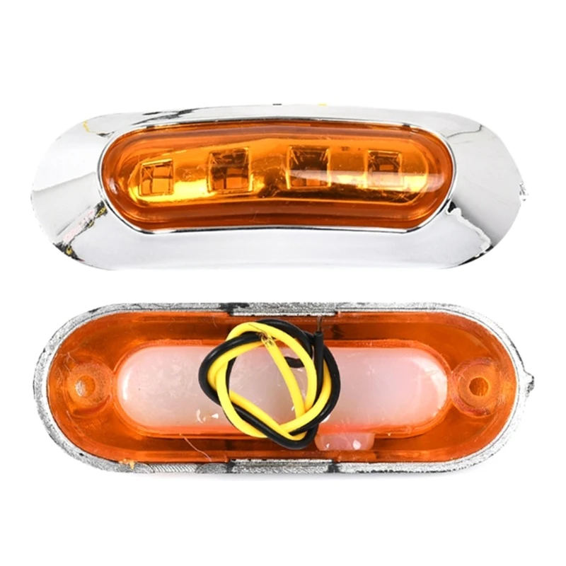 X7JF 4 Led Truck Trailer Light Front Rear LED Side Marker Lights Clearance Indicator Lamp Waterproof LED Marker Light