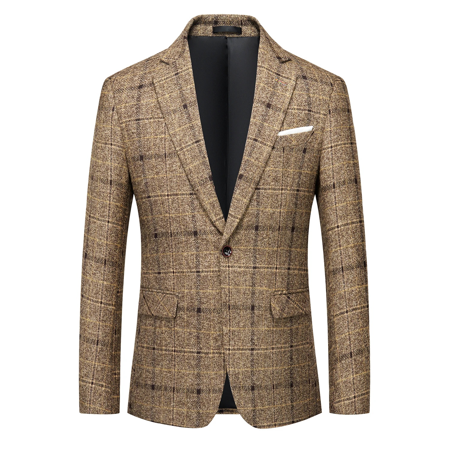 Formal Suit Men's Three-piece Suit Set One Button for Wedding Business Casual Work