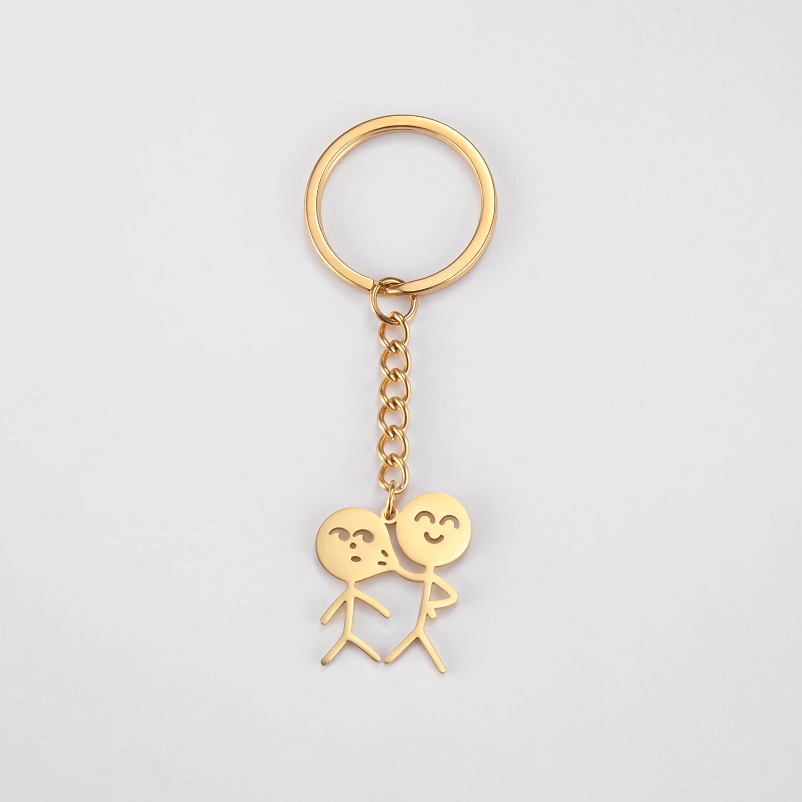 Kkjoy Edelstahl Goldfarben Kreuz-Taillen-Form-Anhänger Schlüsselanhänger Schmuck Taschenaccessoires Geschenke für Freunde – Detail 10