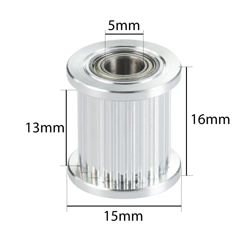 Aluminum 5mm Bore GT2 Idler Timing Pulley - 20 Tooth Wheel