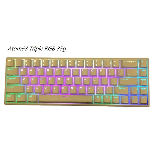 Niz Atom68 Bluetooth Keyboard 35g 45g Dome Switch 68 Keys Rgb With 