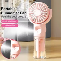 Ventilateur humidificateur Portable Mini ventilateur de brume d'eau USB Rechargeable Mini ventilateur portatif avec humidificateur petit ventilateur à main de poche 2