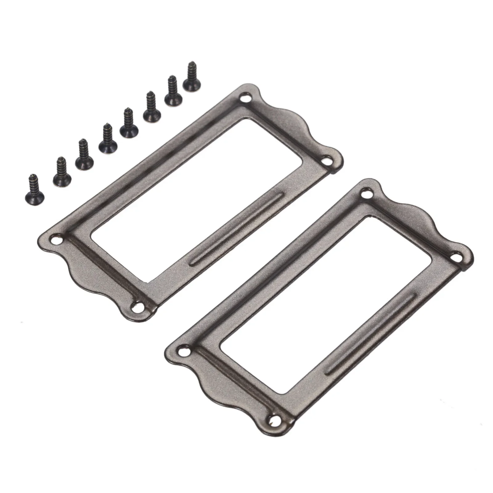 

2Pcs Antique Brass Metal Label Pull Frame Handle File Name Card Holder Furniture Hardware For Furniture Cabinet Drawer 64*31mm