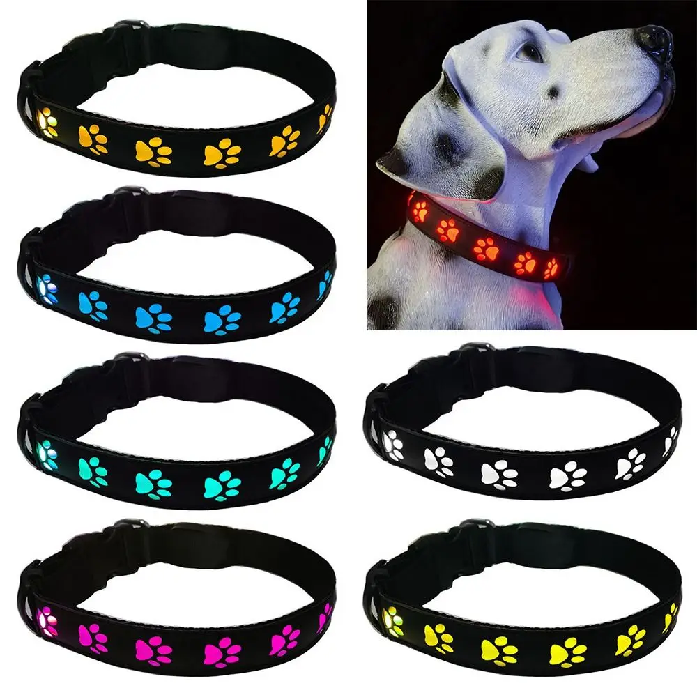 

USB Charging Night Safety Anti-Lost Night Lead Led Dog Collar Dog Supplies Luminous Pet Dog Collars