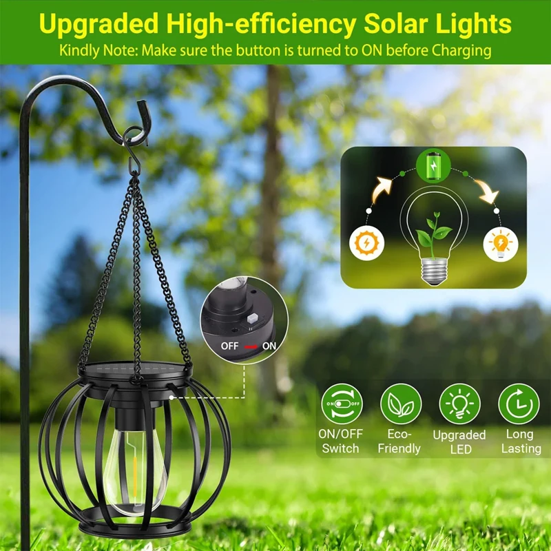 Decorative Waterproof Solar Hanging Lanterns for Outdoor Gardens and Yards