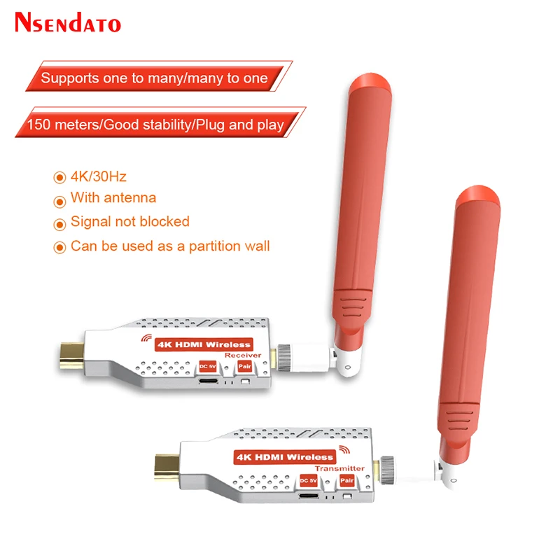 Wireless Hdmi Extender Kit 1080P 4K 150M Wireless Hdmi Wifi Trasmettitore Video E Ricevitore Schermo Condividi Switch Per Ps4 Tv Pc