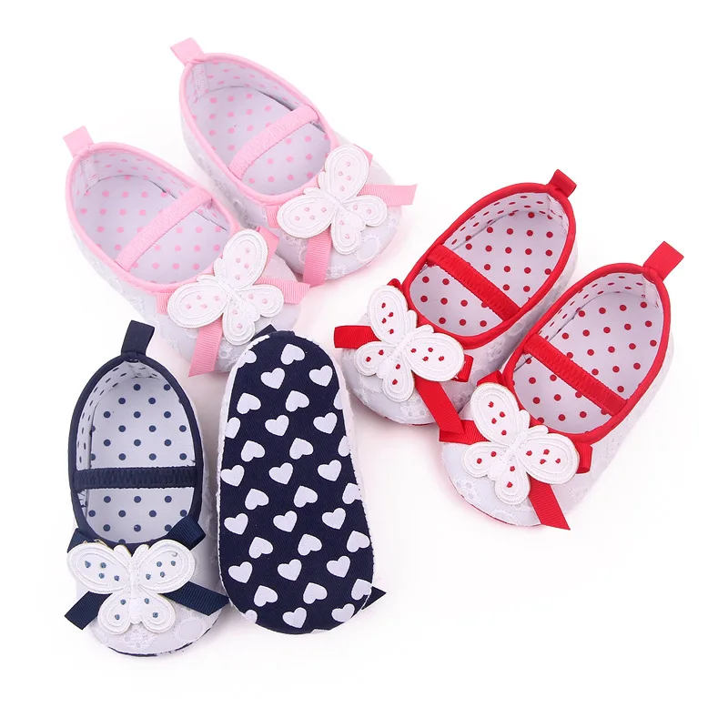 

Baby Shoes Girls Princess Shoes Anti-slip Soft Sole Cotton Flat First Walker