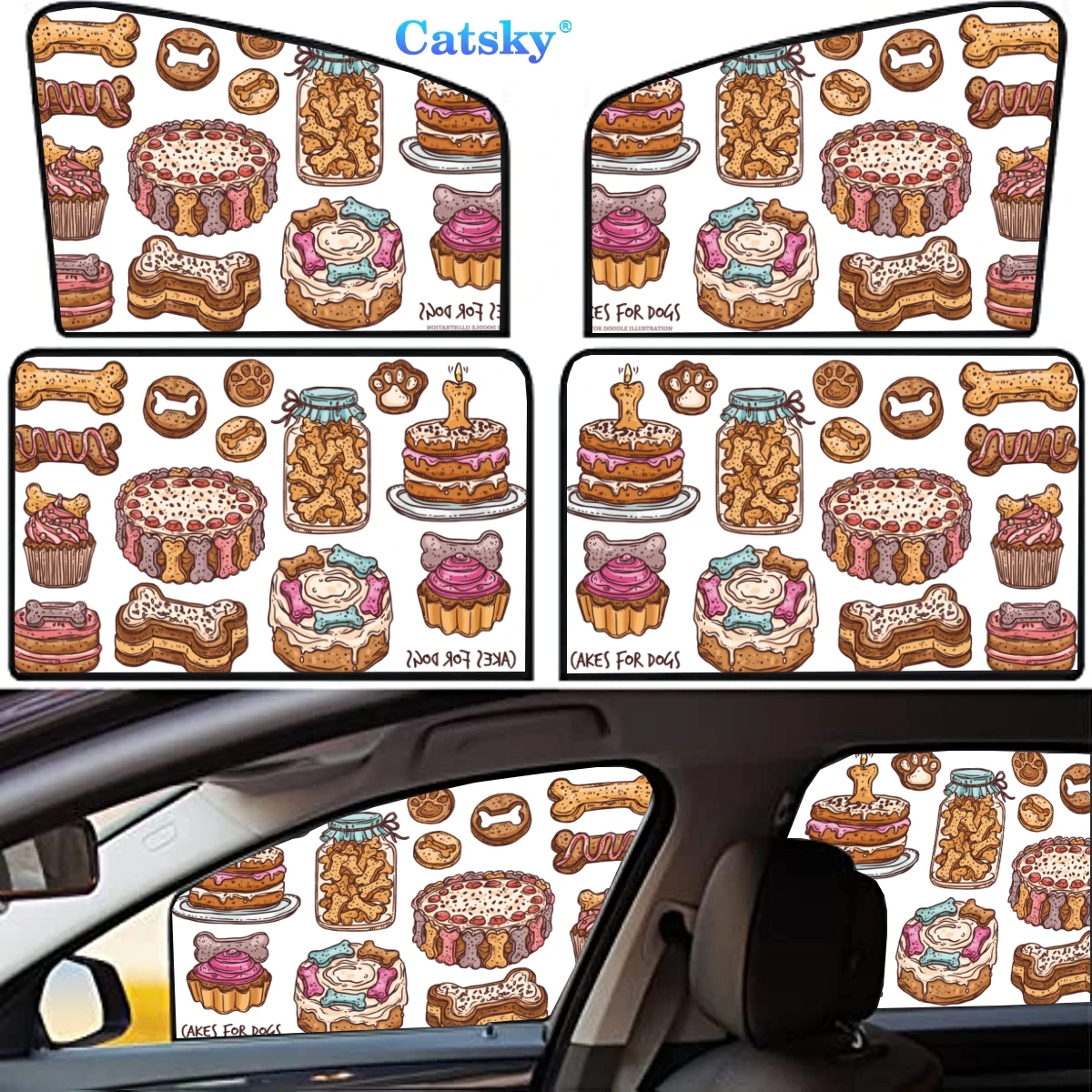 

4 Pieces Privacy Car Window Sun Shades Magnetic Blackout Car Window Covers Car Curtains Car Window Sun Shades Covers Auto