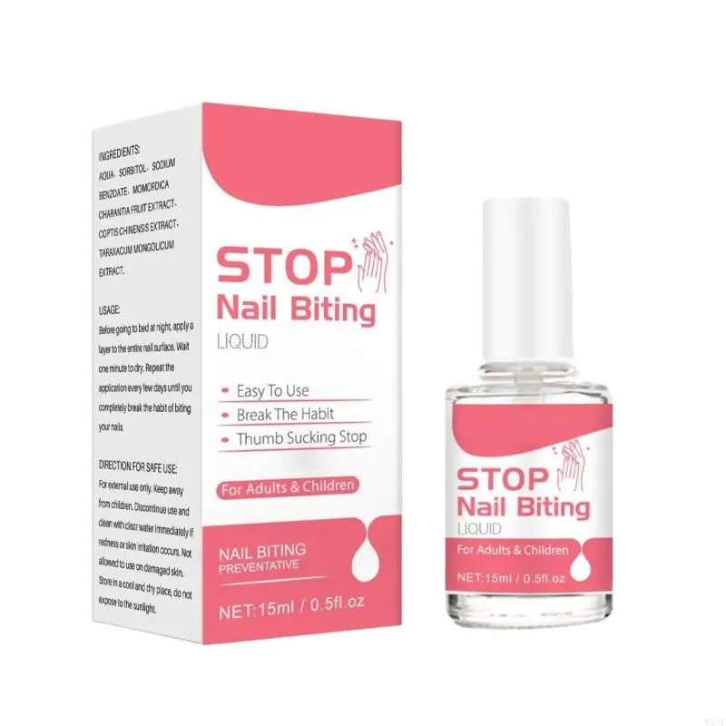 W3JF Stop Nails Biting Nails Liquid Kids Adults Thumb Sucking Stop Water 15ml Capacity
