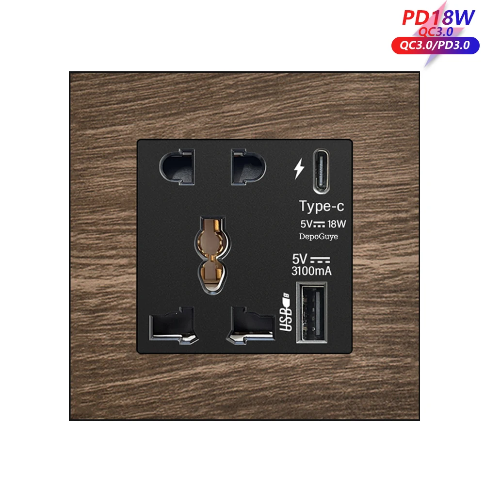 5Pin UN-AC-18W-Wood