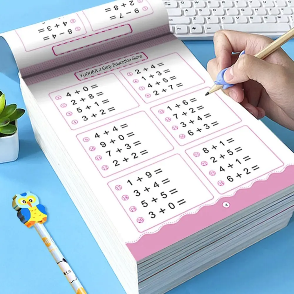 

80 Pages/Book Children's Addition and Subtraction Within 100 Learning Mathematics Workbook Handwritten Arithmetic Exercise Books