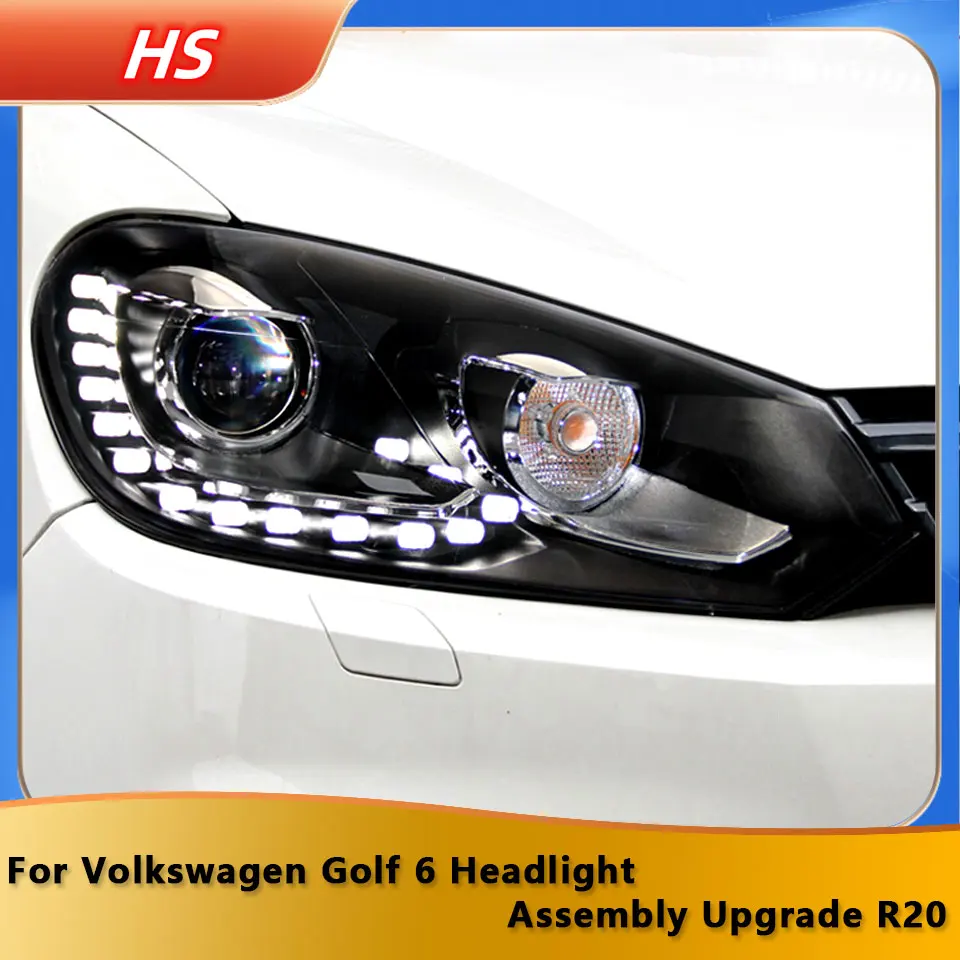 Headlight Assembly for Volkswagen VW Golf 6 2009-2013 Modification R20 ...