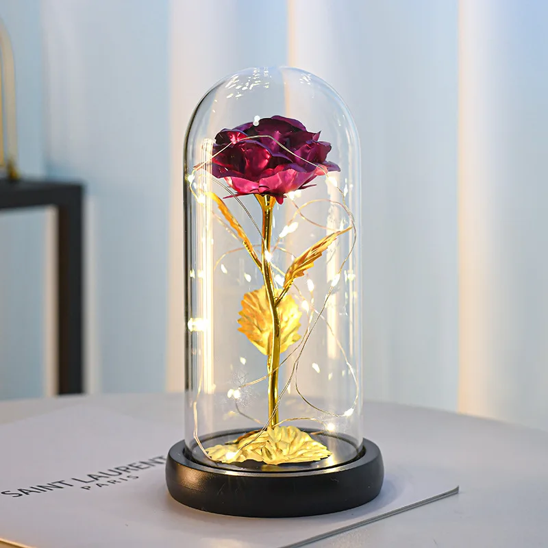 

Artificial Flowers with Plastic Cover and Gold Foil Rose for Party and Celebration Wedding Decor Table Decoration for Wedding