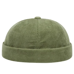 Spring and Summer Retro Hip Hop Cap - Unisex Brimless Street Style Hat (Green)