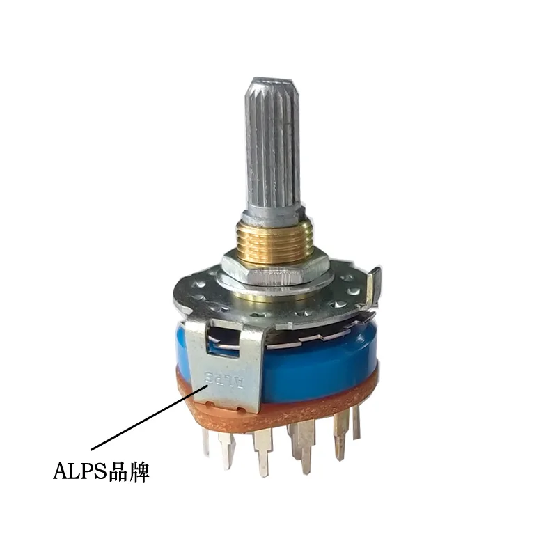 1 Pcs Japan Rotary switch SRRM433700 band Switch 4 Pole 3speed amplifier Signal switch 20mm electronic components rotary band switch