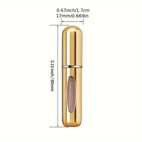 5 bouteilles de parfum rechargeables de 5 ml, mini bouteilles d'atomiseur de parfum, étui de pompe de parfum rechargeable, bouteilles de pulvérisation de parfum vides portables adaptées aux voyages pour femmes et hommes 5