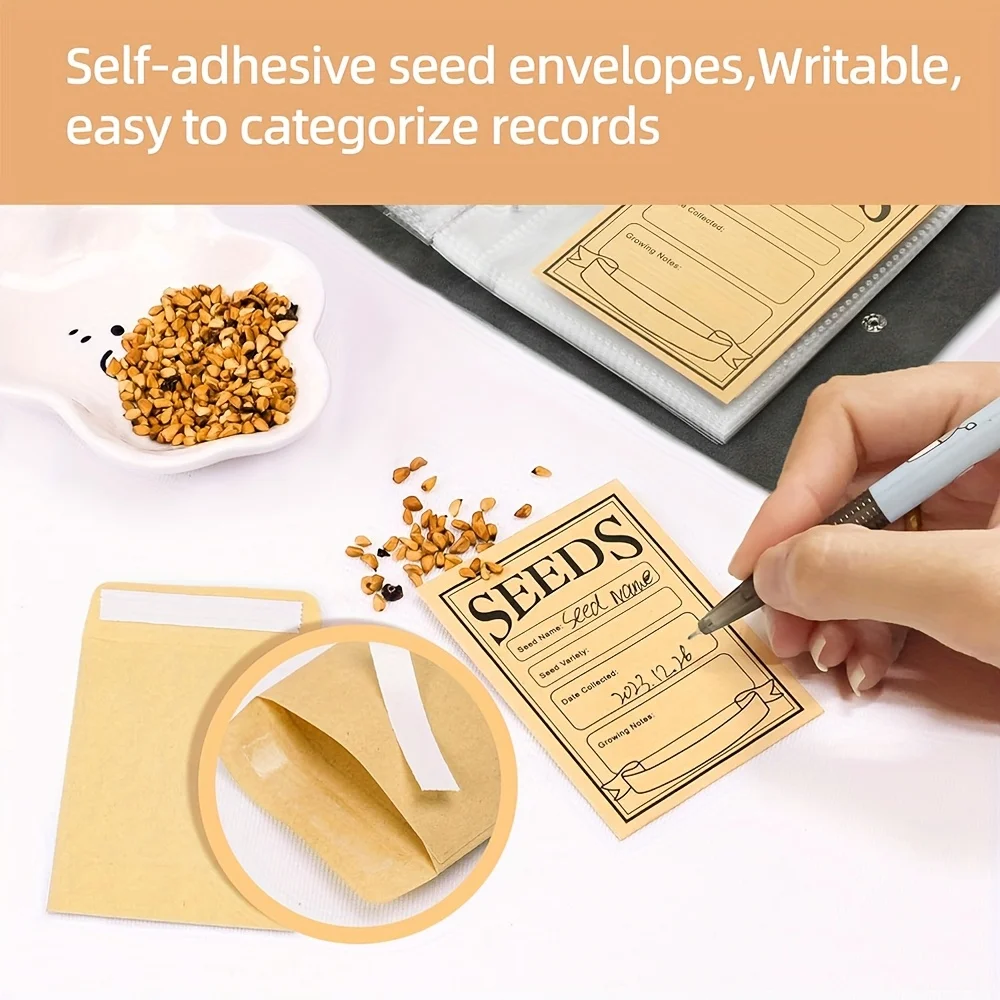 Garden Seed Storage & Organization Toolkit with Envelopes and Partitions