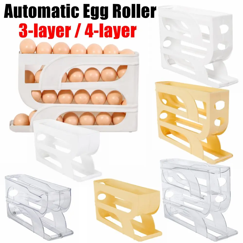 Egg Roller Automatic Egg Roller Large Capacity Household Kitchen Dedicated Egg Roller Rack Space Saving 3 Layer / 4 Layer Dispenser