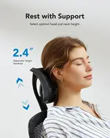 Huanuo Ergonomic Office Chair, High Back Desk Chair With S-Shaped Backrest, Adjustable Lumbar Support, Headrest, Armrest, Mesh 2