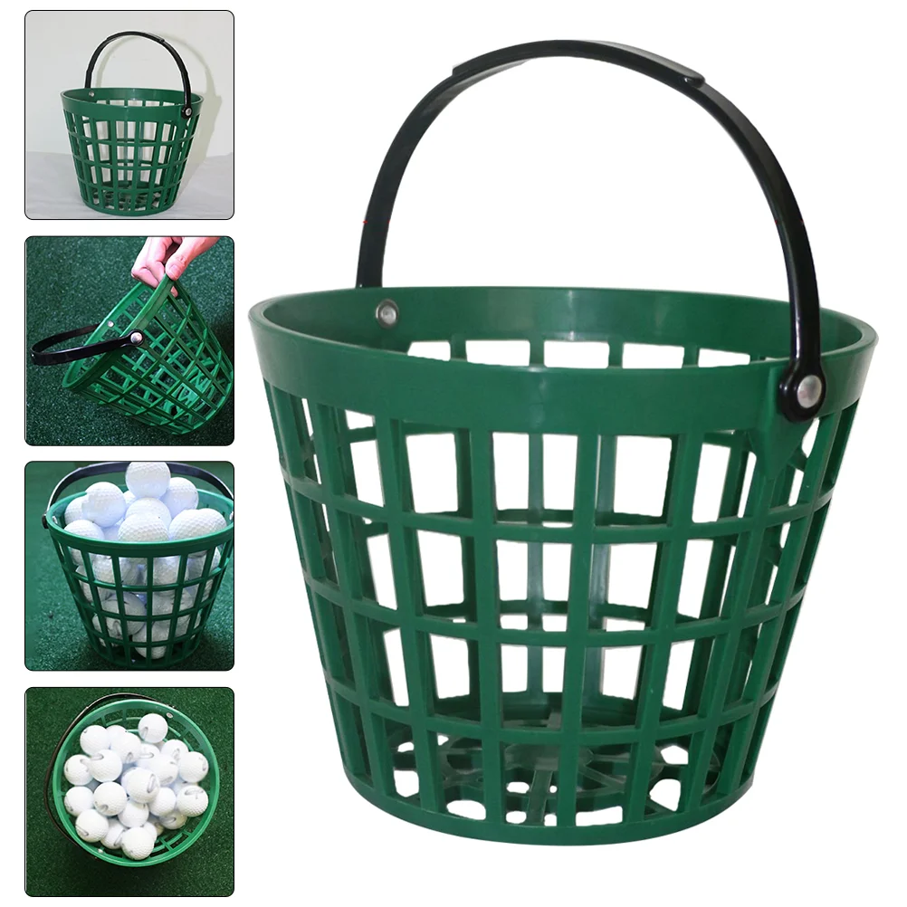 

Golf Pick up Basket Golfball Container with Handle Golfing Plastic Outdoor Storage Plant Baskets Dribble Sports Golfs