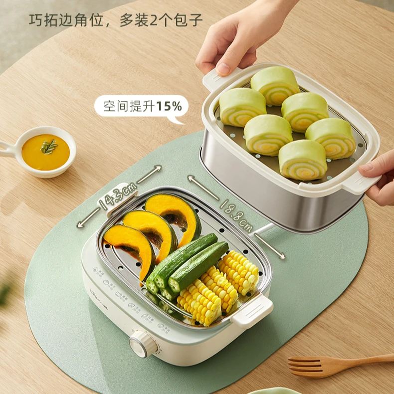 Steamed egg machine 304 stainless steel household automatic power off egg cooker small steamer square timer breakfast machine 3