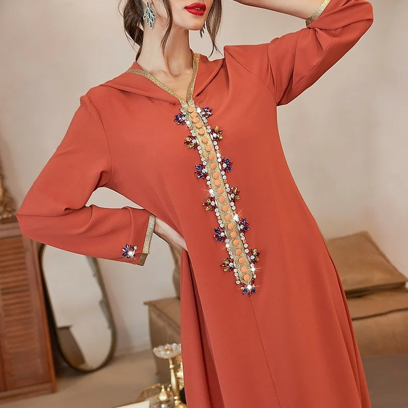 Fashion Open Abayas for Women Dubai 2023 Turkey Islamic Clothing Kaftan Islam Abaya Femme Abayat Ramadan Muslim Diamond Dress