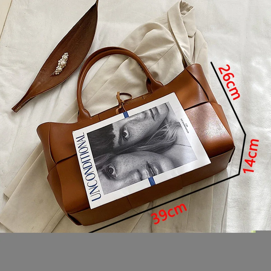Handbag Tote Bag Famous Brand Large Weave Tote Bags Leather Shoulder Bags for Women Designer Luxury Lady Top-handle Luxury Sac
