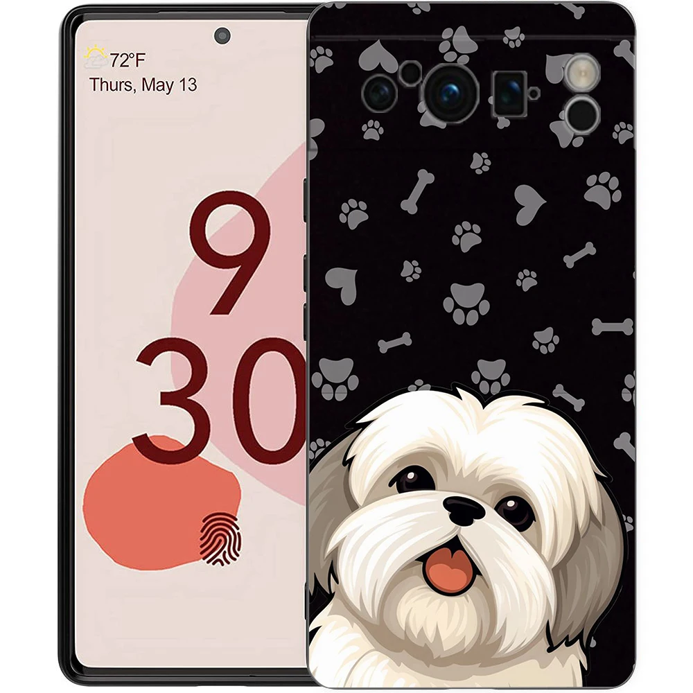Shih Tzu Art Soft Black TPU Luxury Phone Case