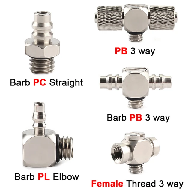 Raccord rapide pneumatique camion filetage mâle en 1/4 et diamètre du  tuyau 6 mm, raccord droit ou coudé