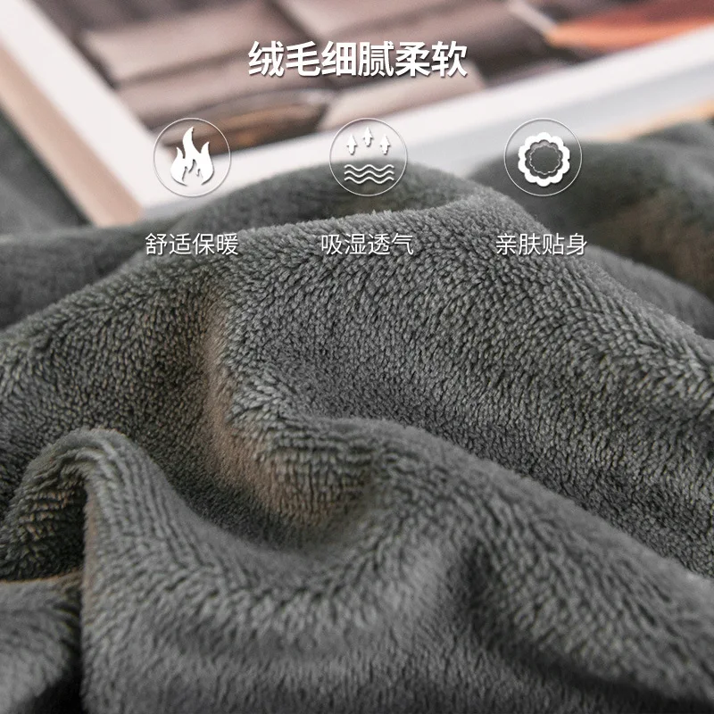 Flannel Bed Sheet Solid Color Fitted Sheet Winter Warm Cozy Mattress Cover Single Queen King Bed Pad Protecter