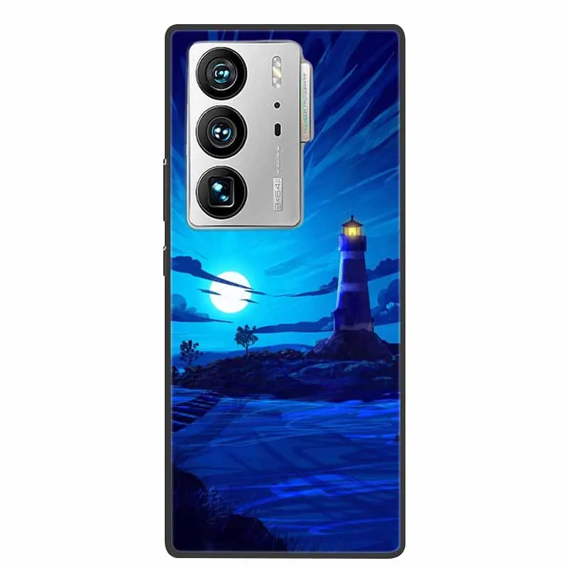 Animal Painted Silicone Soft Phone Case - Shockproof TPU Shell with Wolf Design