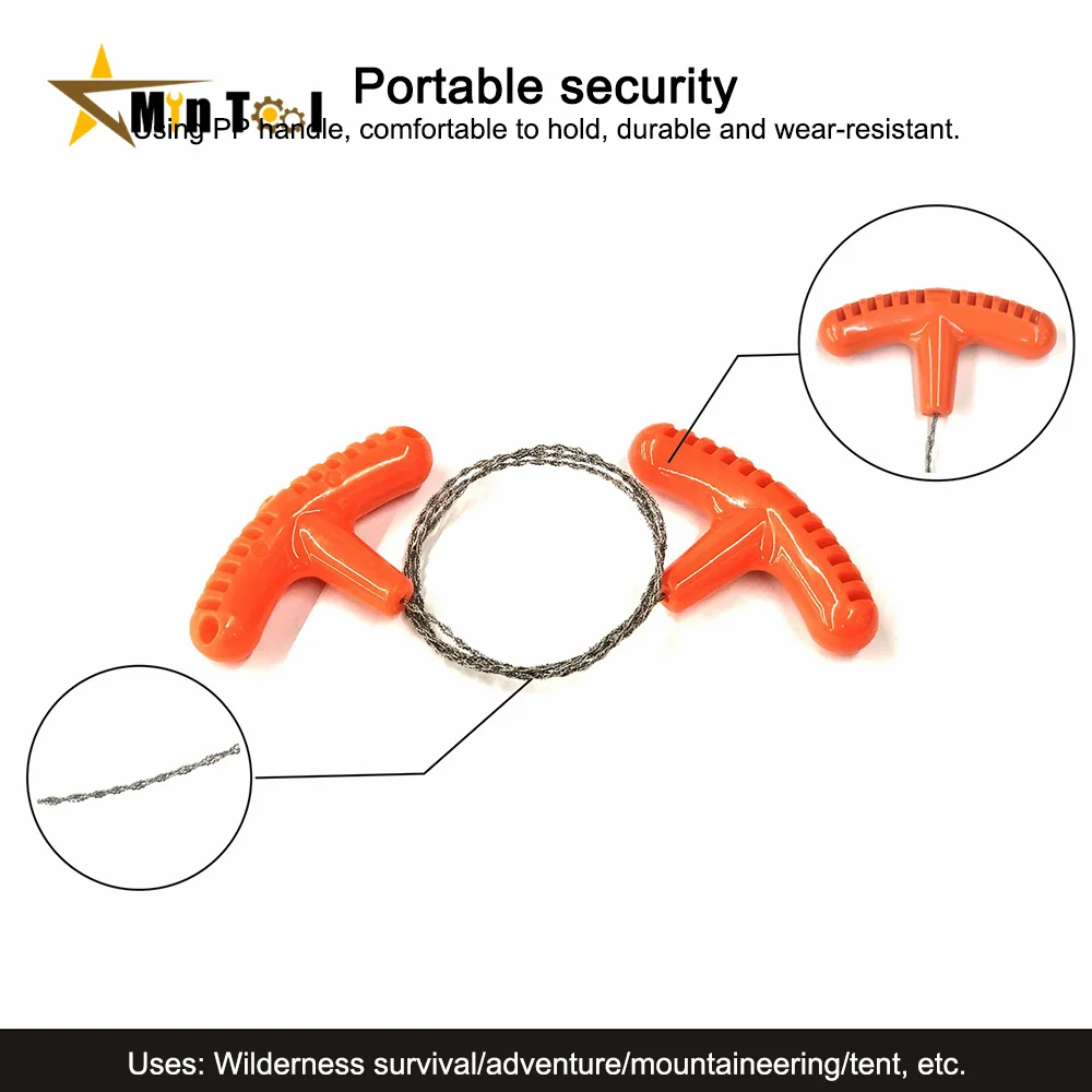 Outdoor Manual Hand Steel Wire Saw Survival Tools Hand Chain Saw Cutter Camping Emergency Gear Steel Wire Kits Tool multi purpose saw hand saw steel rope chain saw handheld saw