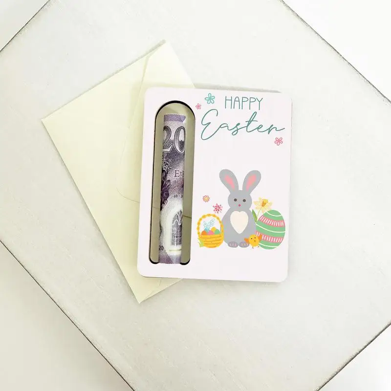 Easter Gifts Personalizeds Money Holder for Kids Gift Multifunctional Wooden Money Box Small and light Bunny Wallet supplies 5