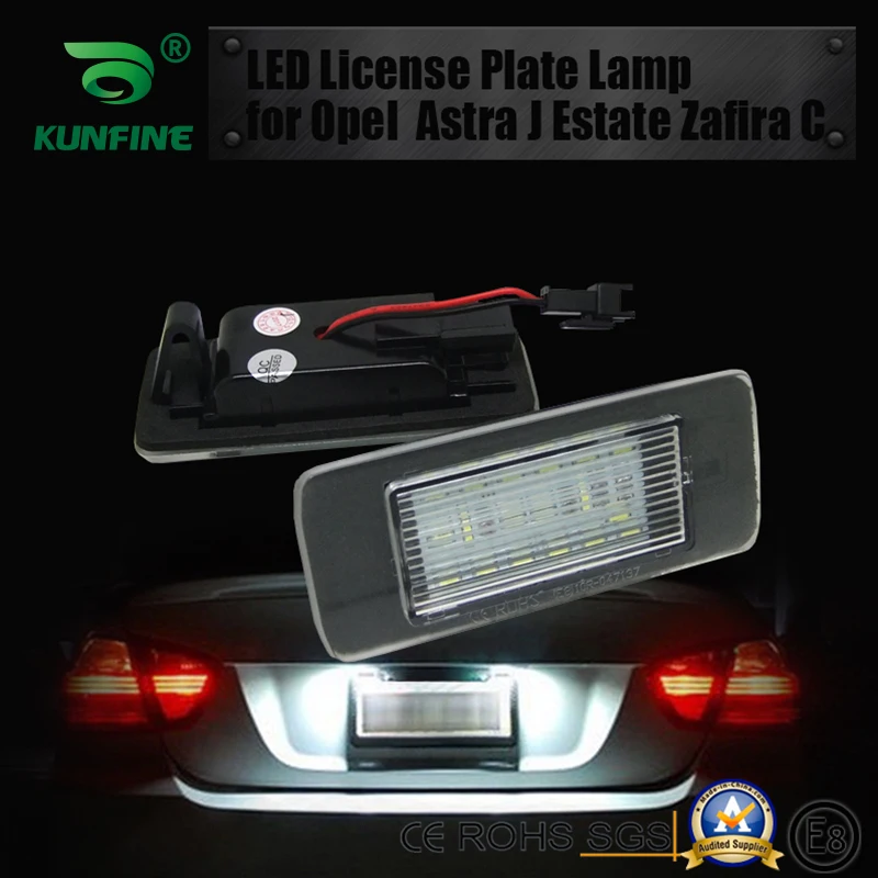 2PCSCarLEDNumberLicensePlateLightLEDLicenseLampForOpel