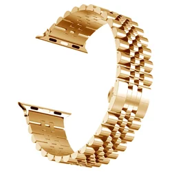 Luxury Stainless Steel Metal Watch Strap Replacement - 42 44 45 46 49mm (RG)