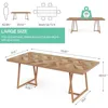 Farmhouse Dining Table for 6 to 8, 70.9 Inch Rectangular Wood Kitchen Table with Heavy Duty Metel Legs, Industrial Di 2