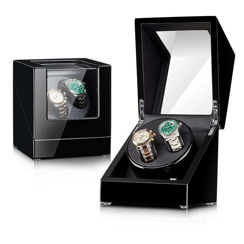 2SlotsWatchWinderForAutomaticWatchesStorageBoxMechanical